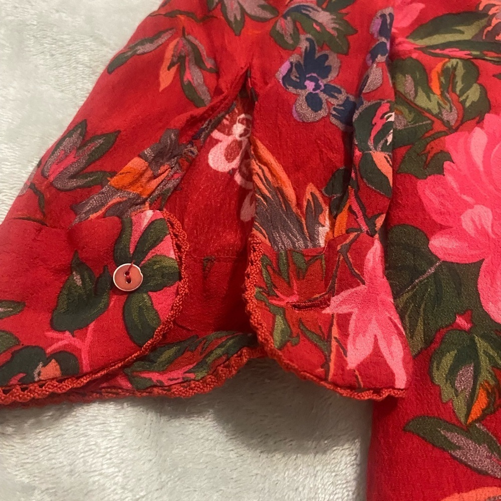 Zara Red Floral Mini Dress - Picture 6 of 10